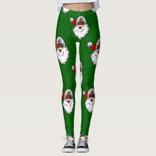Leggings noël noir santa claus