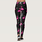 Leggings noël noir santa claus flamingo (Dos)