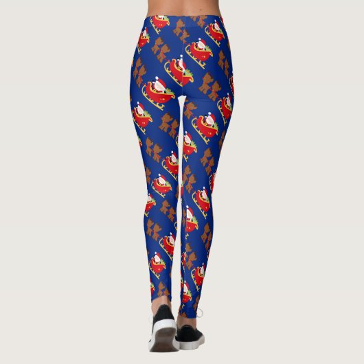Leggings Noël père Noël et Reindeer (Dos)
