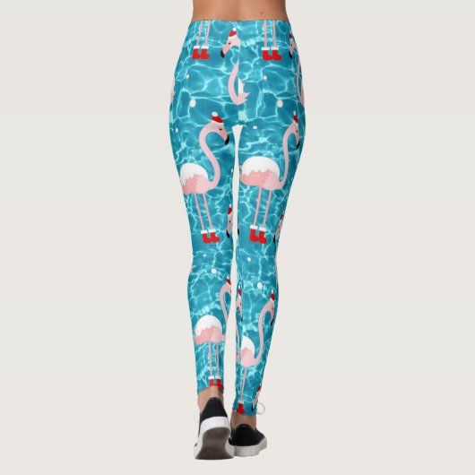 Leggings Noël père Noël flamant (Dos)
