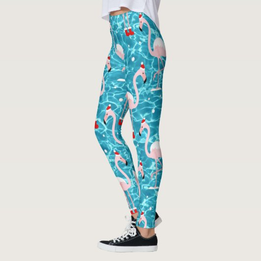 Leggings Noël père Noël flamant (Gauche)