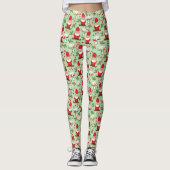 Leggings Noël Père Noël Gnomes Design (Devant)