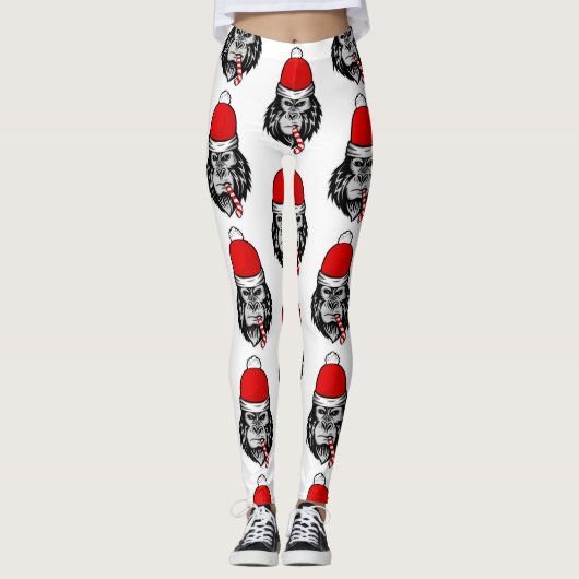Leggings Noël père Noël gorilla (Devant)
