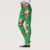 Leggings Noël père Noël présente cadeau motifs filles femme (Gauche)