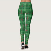 Leggings Noël Plaid vert avec arbre (Dos)