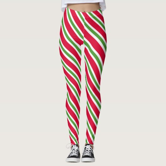 Leggings Noël rayé (Devant)