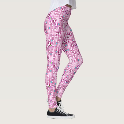 Leggings Noël rose (Droite)