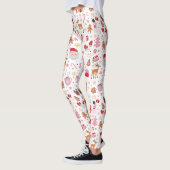 Leggings Noël rose rouge Wonderland Santa Claus (Gauche)