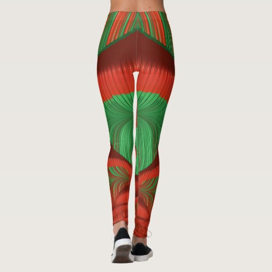 Leggings ~ Noël rouge et vert (Dos)