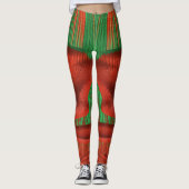 Leggings ~ Noël rouge et vert (Devant)