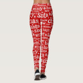 Leggings Noël Rouge Joyeux Noël Père Noël hiver (Dos)