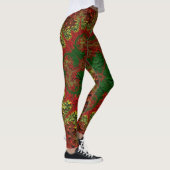 Leggings ~ Noël Rouge or et vert (Droite)