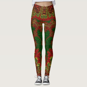 Leggings ~ Noël Rouge or et vert