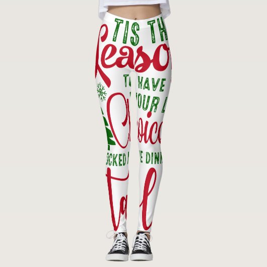 Leggings Noël saison de design de choix (Devant)