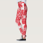 Leggings Noël scandinave : Snowflakes & Deer (Gauche)