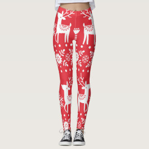 Leggings Noël scandinave : Snowflakes & Deer
