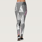 Leggings Noël simple : Motif d'arbre Abstrait (Dos)
