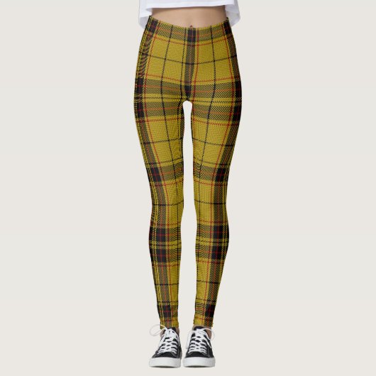 Leggings Noël Tartan Jaune (Devant)