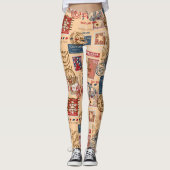 Leggings Noël Timbres (Devant)