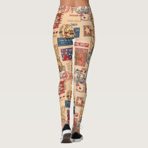 Leggings Noël Timbres