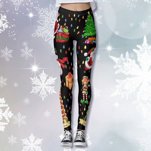 Leggings Noël Tout laide Jouets de la fête du pull