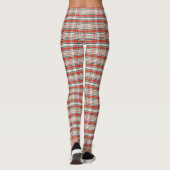 Leggings Noël Vacances Simple Russe Rouge Vert Plaid (Dos)