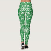 Leggings Noël Vert et Blanc Damas (Dos)