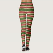 Leggings Noël Vert, Or et Elfe Rouge (Dos)