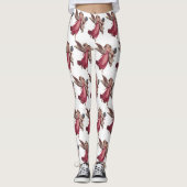 Leggings Noël vintage, Ange victorien Guardian (Devant)