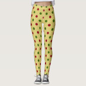 Leggings Noëls rouges et verts Retro Polka Dot (Devant)