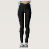 Leggings Noir aux couleurs pastel Géométrique Moderne Abstr (Devant)