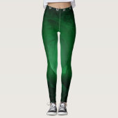 Leggings Noir avec Gris Éffrayant Rangée vert brillant (Devant)