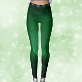 Leggings Noir avec Gris Éffrayant Rangée vert brillant