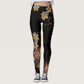 Leggings Noir avec impression partout sur Parties scintilla (Devant)