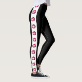Leggings Noir avec Parties scintillant rose chaud Baguette  (Droite)
