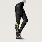 Leggings Noir avec pattes d'huile d'or (Droite)