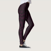 Leggings Noir avec Pinstripe rose (Droite)