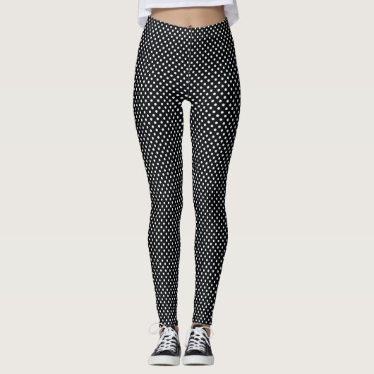 Leggings Noir avec points blancs (Devant)