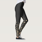 Leggings Noir avec points Confetti en or (Droite)