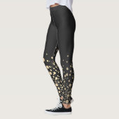 Leggings Noir avec points Confetti en or (Gauche)