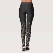 Leggings Noir avec points Confetti en or (Dos)
