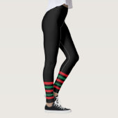 Leggings Noir avec rouge vert soc> Légendes de grande taill (Droite)
