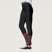 Leggings Noir avec rouge vert soc> Légendes de grande taill (Gauche)