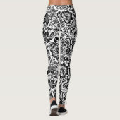 Leggings Noir & Blanc Baroque Floral Damas (Dos)