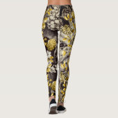 Leggings Noir Blanc Brown Tons Or Floral Toile (Dos)