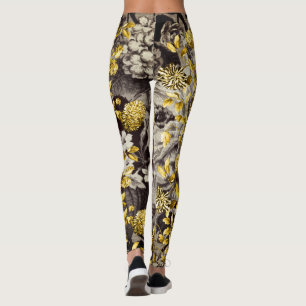 Leggings Noir Blanc Brown Tons Or Floral Toile