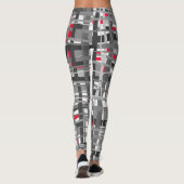 Leggings noir, blanc et rouge (Dos)