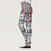 Leggings noir, blanc et rouge (Gauche)