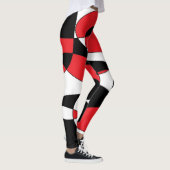 Leggings Noir, blanc et rouge elliptique (Droite)