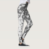 Leggings Noir blanc gris gris Motif unique (Droite)